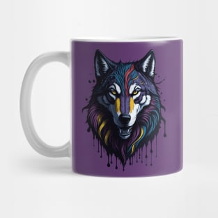 Dark Wolf Illustration Mug